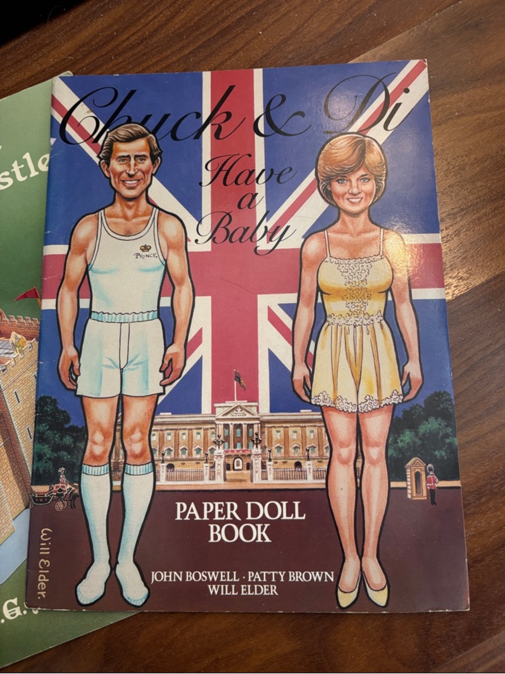 Chuck & Di Paper Doll Book - Union Jack Cover-Easy To Make Playtime Castle
